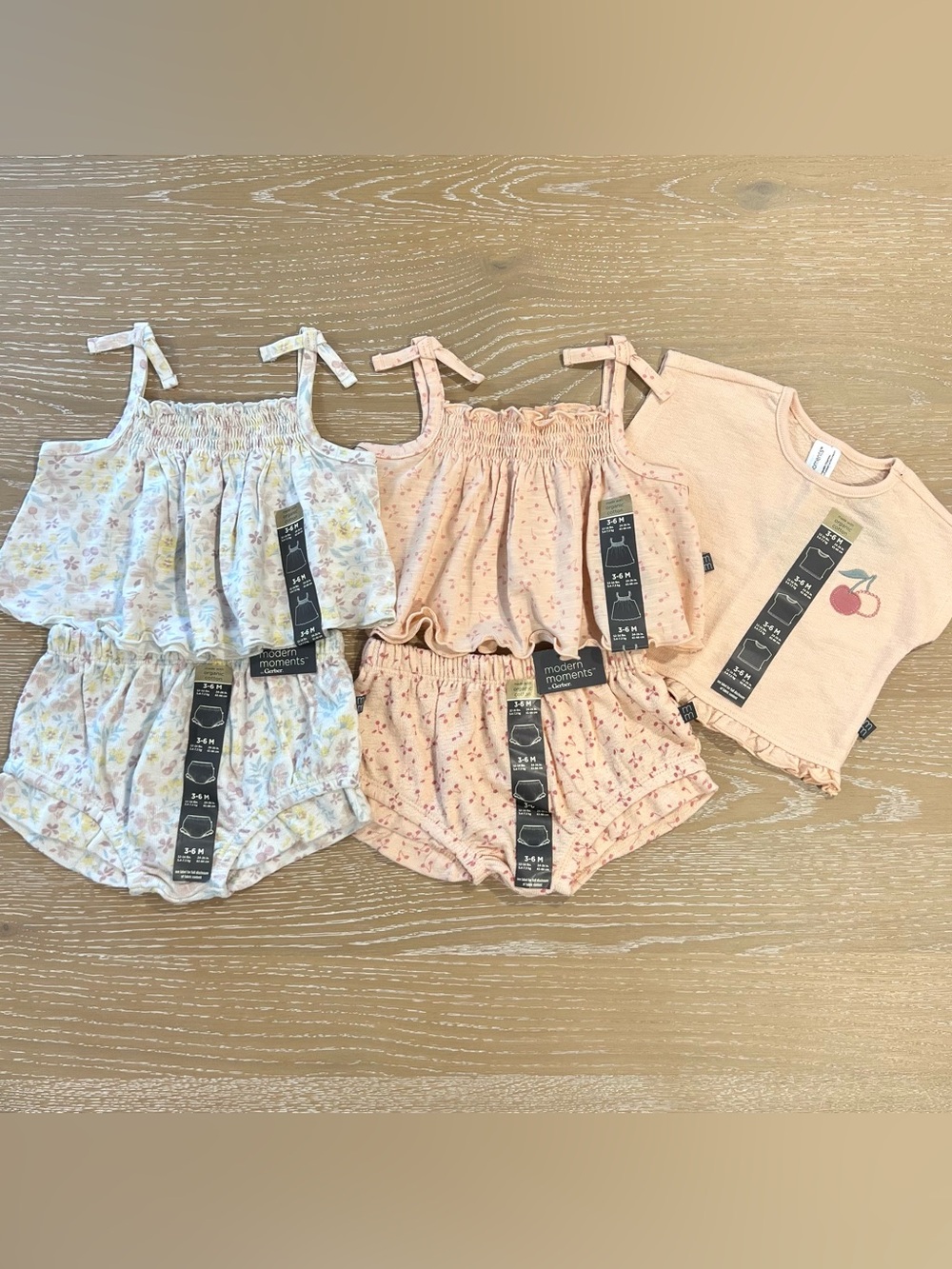 Modern Moments Baby Girl Organic Cotton Tank Outfit Sets 5-Piece Bundle 3-6M NWT